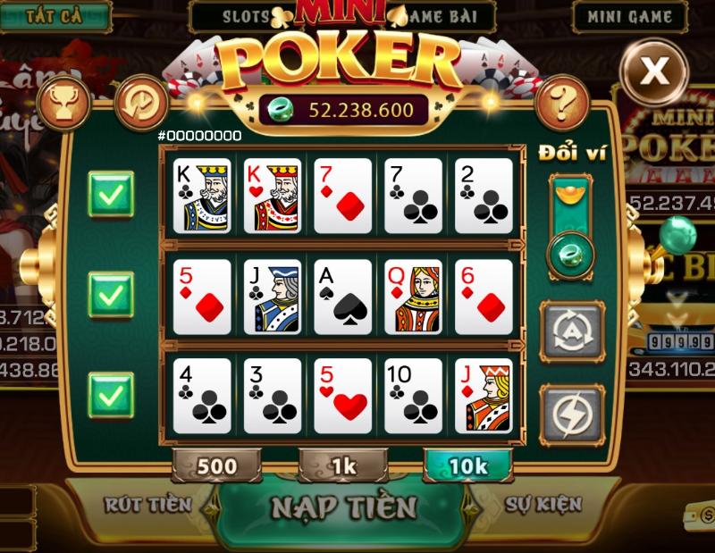 Trò chơi Mini poker có cách vận hàng như thế nào? 