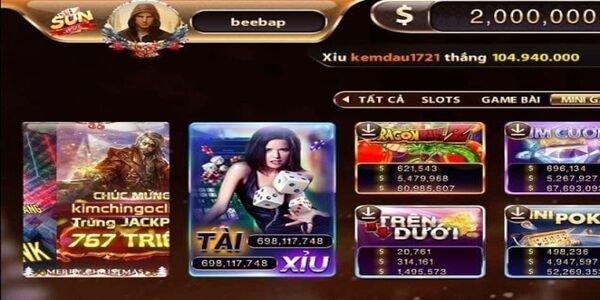 Các trò chơi được cung cấp bởi cổng game