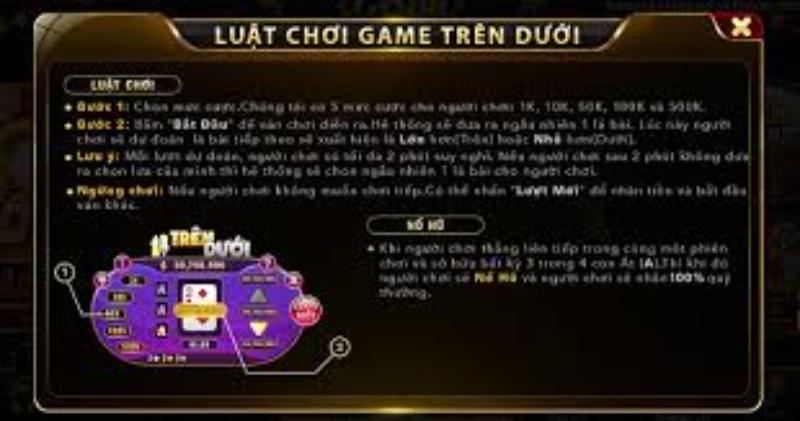 Luật chơi trên dưới tại Sunwin như thế nào?